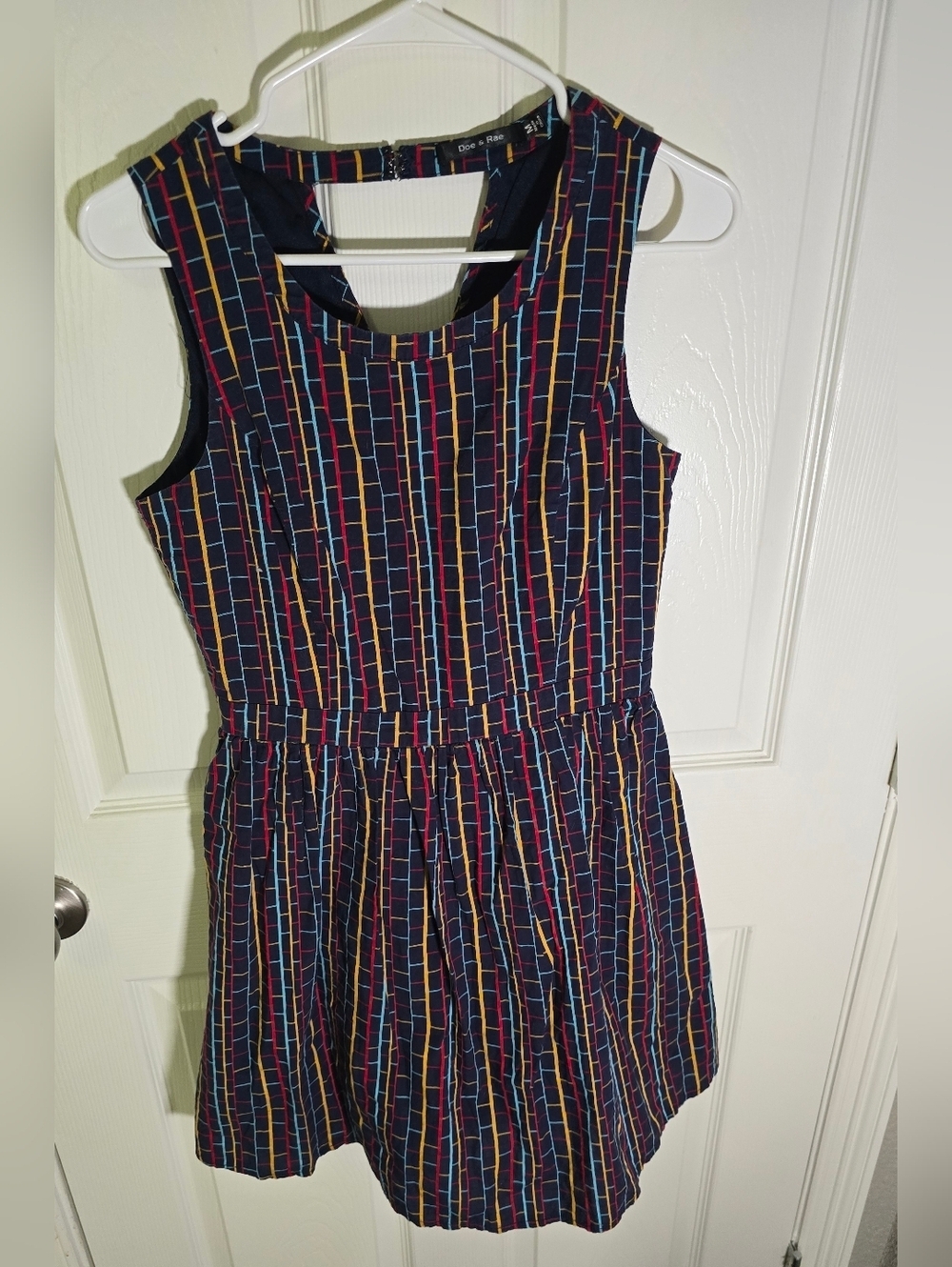 Doe & Rae Womens Multicolor Sleeveless Short Casual Dress Medium